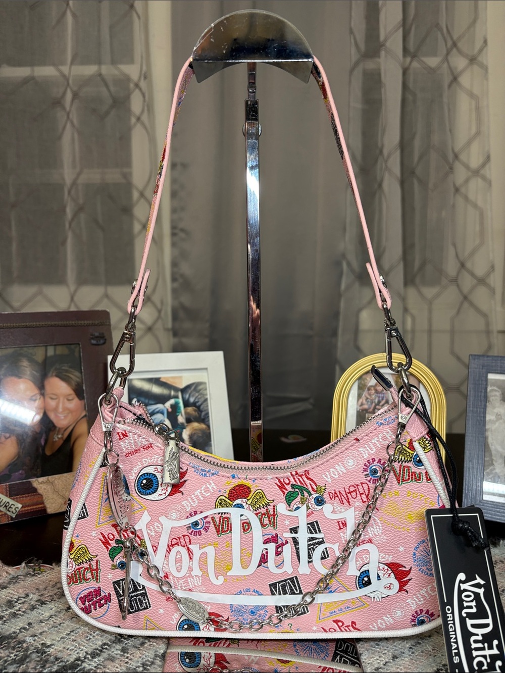 NWT Von Dutch Light Pink Jax Shoulder Bag - Picture 2 of 9
